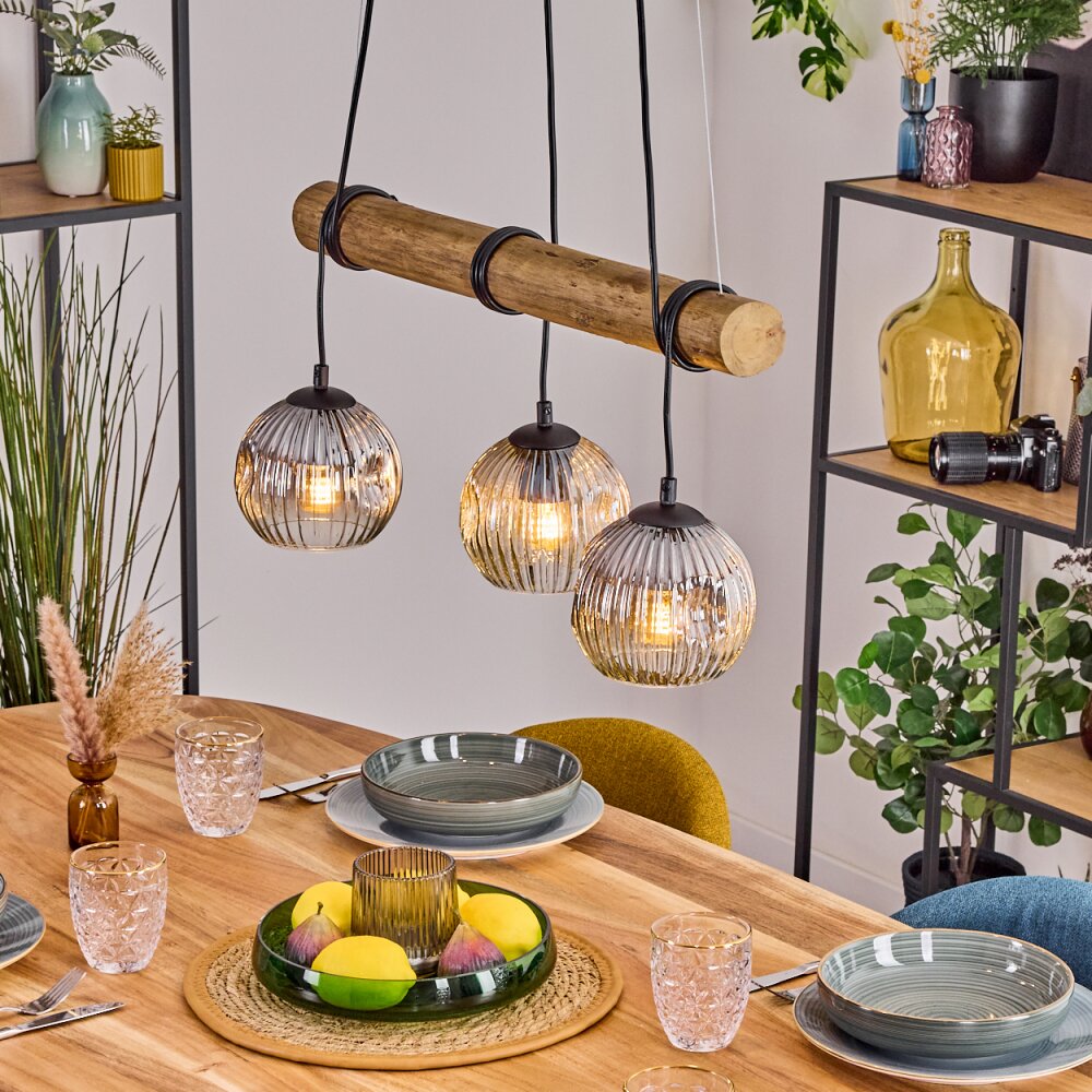 Ripoll Lampadario a sospensione, Lampada a sfera, Lampada a sospensione Écru, Nero, 3-Luci main product photo