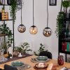 Gastor Lampadario a sospensione, Lampada a sfera, Lampada a sospensione Ambrato, Grigio fumo, 3-Luci