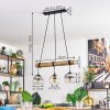 Koyoto Lampadario a sospensione, Lampada a sfera, Lampada a sospensione Écru, Nero, 3-Luci