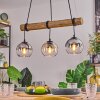 Koyoto Lampadario a sospensione, Lampada a sfera, Lampada a sospensione Écru, Nero, 3-Luci