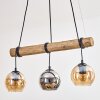 Koyoto Lampadario a sospensione, Lampada a sfera, Lampada a sospensione Écru, Nero, 3-Luci
