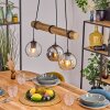 Koyoto Lampadario a sospensione, Lampada a sfera, Lampada a sospensione Écru, Nero, 3-Luci