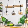 Koyoto Lampadario a sospensione, Lampada a sfera, Lampada a sospensione Écru, Nero, 3-Luci