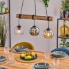 Koyoto Lampadario a sospensione, Lampada a sfera, Lampada a sospensione Écru, Nero, 3-Luci