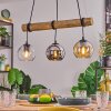 Koyoto Lampadario a sospensione, Lampada a sfera, Lampada a sospensione Écru, Nero, 3-Luci