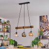 Koyoto Lampadario a sospensione, Lampada a sfera, Lampada a sospensione Écru, Nero, 3-Luci