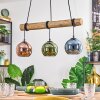 Koyoto Lampadario a sospensione, Lampada a sfera, Lampada a sospensione Écru, Nero, 3-Luci