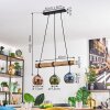 Koyoto Lampadario a sospensione, Lampada a sfera, Lampada a sospensione Écru, Nero, 3-Luci