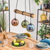 Koyoto Lampadario a sospensione, Lampada a sfera, Lampada a sospensione Écru, Nero, 3-Luci