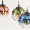 Koyoto Lampadario a sospensione, Lampada a sfera, Lampada a sospensione Écru, Nero, 3-Luci