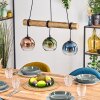 Koyoto Lampadario a sospensione, Lampada a sfera, Lampada a sospensione Écru, Nero, 3-Luci