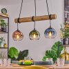 Koyoto Lampadario a sospensione, Lampada a sfera, Lampada a sospensione Écru, Nero, 3-Luci