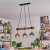 Koyoto Lampadario a sospensione, Lampada a sfera, Lampada a sospensione Écru, Nero, 3-Luci