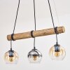 Koyoto Lampadario a sospensione, Lampada a sfera, Lampada a sospensione Écru, Nero, 3-Luci