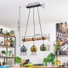 Koyoto Lampadario a sospensione, Lampada a sfera, Lampada a sospensione Écru, Nero, 3-Luci
