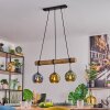 Koyoto Lampadario a sospensione, Lampada a sfera, Lampada a sospensione Écru, Nero, 3-Luci
