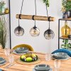 Koyoto Lampadario a sospensione, Lampada a sfera, Lampada a sospensione Écru, Nero, 3-Luci