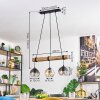 Koyoto Lampadario a sospensione, Lampada a sfera, Lampada a sospensione Écru, Nero, 3-Luci