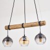 Koyoto Lampadario a sospensione, Lampada a sfera, Lampada a sospensione Écru, Nero, 3-Luci