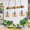 Koyoto Lampadario a sospensione, Lampada a sfera, Lampada a sospensione Écru, Nero, 3-Luci