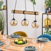 Koyoto Lampadario a sospensione, Lampada a sfera, Lampada a sospensione Écru, Nero, 3-Luci