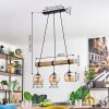 Koyoto Lampadario a sospensione, Lampada a sfera, Lampada a sospensione Écru, Nero, 3-Luci