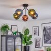 Koyoto Plafoniera, Lampada a sfera 52 cm Blu, Verde, Ramato, 5-Luci