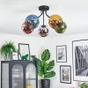 Koyoto Plafoniera, Lampada a sfera 52 cm Blu, Cromo, Oro, Verde, Ramato, Grigio fumo, 5-Luci