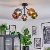 Koyoto Plafoniera, Lampada a sfera 52 cm Blu, Cromo, Oro, Verde, Ramato, Grigio fumo, 5-Luci