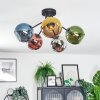 Koyoto Plafoniera, Lampada a sfera 52 cm Blu, Cromo, Oro, Verde, Ramato, Grigio fumo, 5-Luci