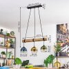 Koyoto Lampadario a sospensione, Lampada a sfera, Lampada a sospensione Écru, Nero, 3-Luci