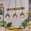 Koyoto Lampadario a sospensione, Lampada a sfera, Lampada a sospensione Écru, Nero, 3-Luci