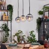 Gastor Lampadario a sospensione, Lampada a sfera, Lampada a sospensione Ambrato, Chiaro, Grigio fumo, 3-Luci
