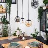Gastor Lampadario a sospensione, Lampada a sfera, Lampada a sospensione Ambrato, Chiaro, Grigio fumo, 3-Luci