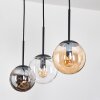 Gastor Lampadario a sospensione, Lampada a sfera, Lampada a sospensione Ambrato, Chiaro, Grigio fumo, 3-Luci