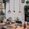 Gastor Lampadario a sospensione, Lampada a sfera, Lampada a sospensione Ambrato, Chiaro, Grigio fumo, 3-Luci