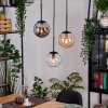 Gastor Lampadario a sospensione, Lampada a sfera, Lampada a sospensione Ambrato, Chiaro, Grigio fumo, 3-Luci
