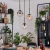 Gastor Lampadario a sospensione, Lampada a sfera, Lampada a sospensione Ambrato, Chiaro, Grigio fumo, 3-Luci