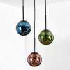Gastor Lampadario a sospensione, Lampada a sfera, Lampada a sospensione Blu, Verde, Ramato, 3-Luci
