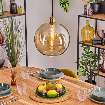 Koyoto Lampadario a sospensione, Lampada a sfera, Lampada a sospensione Oro, 1-Luce