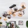 Chehalis Plafoniera, Lampada a sfera Oro, Nero, 10-Luci