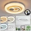 Rarel Plafoniera LED Argento, Bianco, 1-Luce