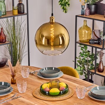 Koyoto Lampadario a sospensione, Lampada a sfera, Lampada a sospensione Oro, 1-Luce