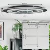 Lidor Plafoniera LED Nero, 1-Luce
