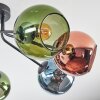 Koyoto Plafoniera, Lampada a sfera 82 cm Blu, Verde, Ramato, 7-Luci