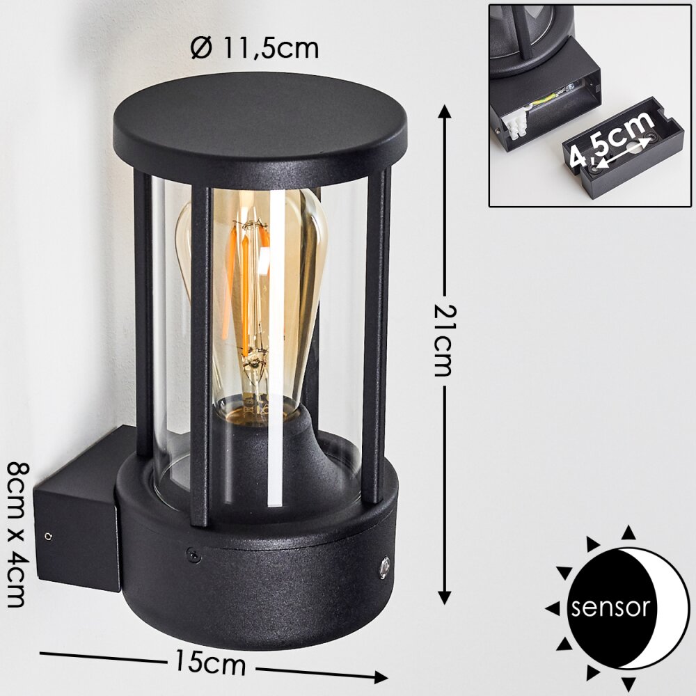 Frederiks Applique da esterno LED Nero, 1-Luce