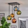 Koyoto Plafoniera, Lampada a sfera Blu, Oro, Verde, Ramato, 5-Luci