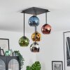 Koyoto Plafoniera, Lampada a sfera Blu, Cromo, Oro, Verde, Ramato, Grigio fumo, 5-Luci