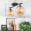 Koyoto Plafoniera, Lampada a sfera Ambrato, 2-Luci