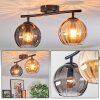 Koyoto Plafoniera, Lampada a sfera Ambrato, Grigio fumo, 2-Luci